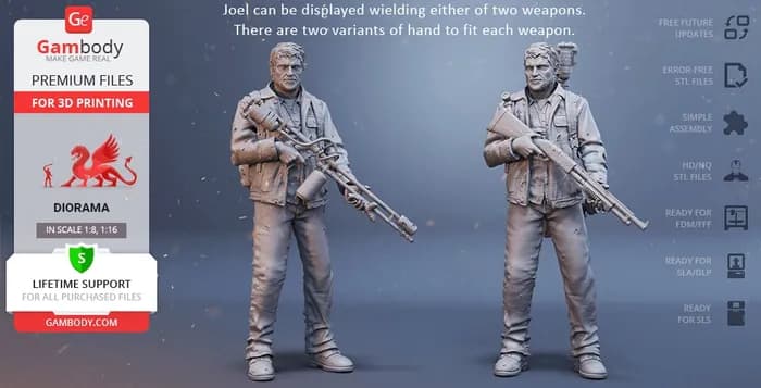 STL - gambody the last of us joel render 3