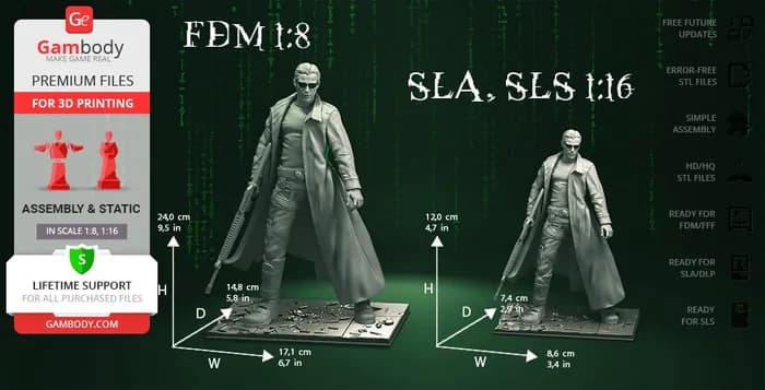 STL - gambody the matrix neo render 3