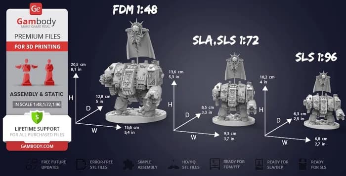 STL - gambody warhammer 40k dreadnought render 3