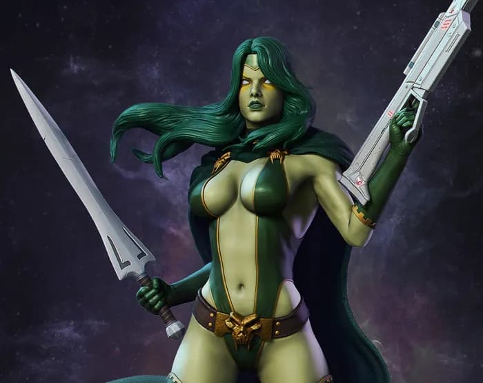STL - Gamora Figura Coleccionable render 2