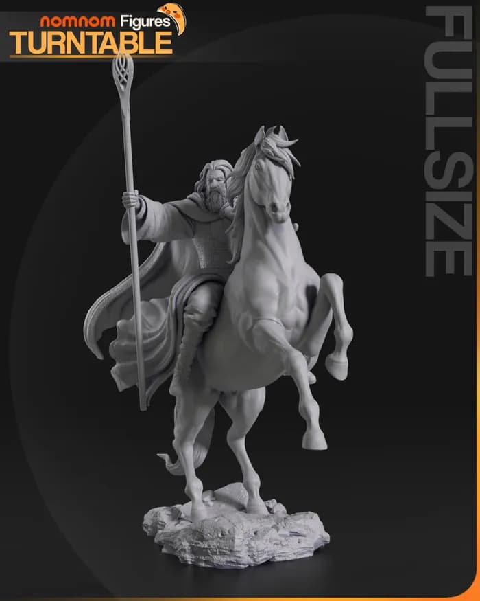 STL - gandalf 178mm split render 2