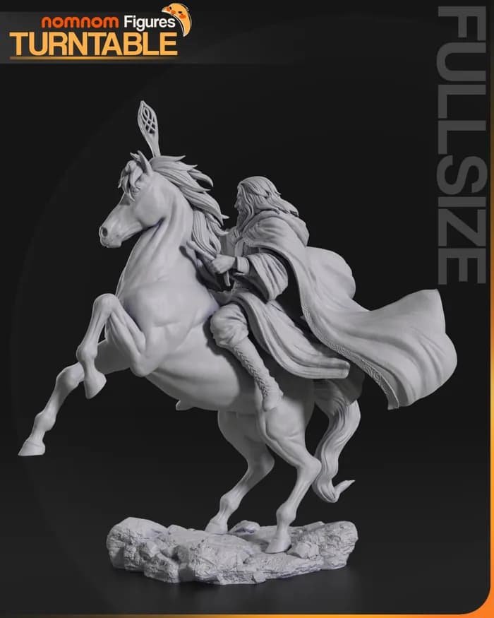 STL - gandalf 178mm split render 4