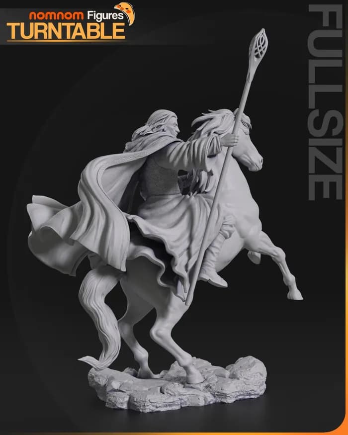 STL - gandalf 178mm split render 5