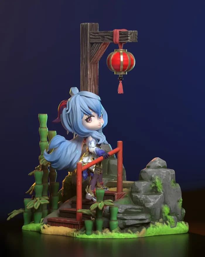 STL - ganyu supported render 2