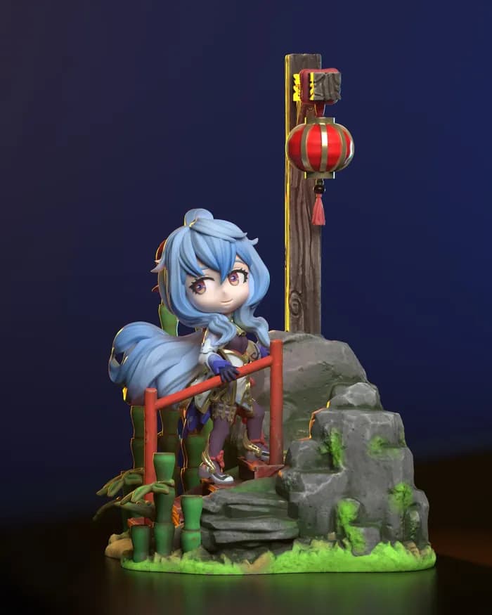 STL - ganyu supported render 3
