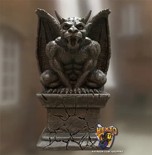 STL - Gárgola de piedra medieval