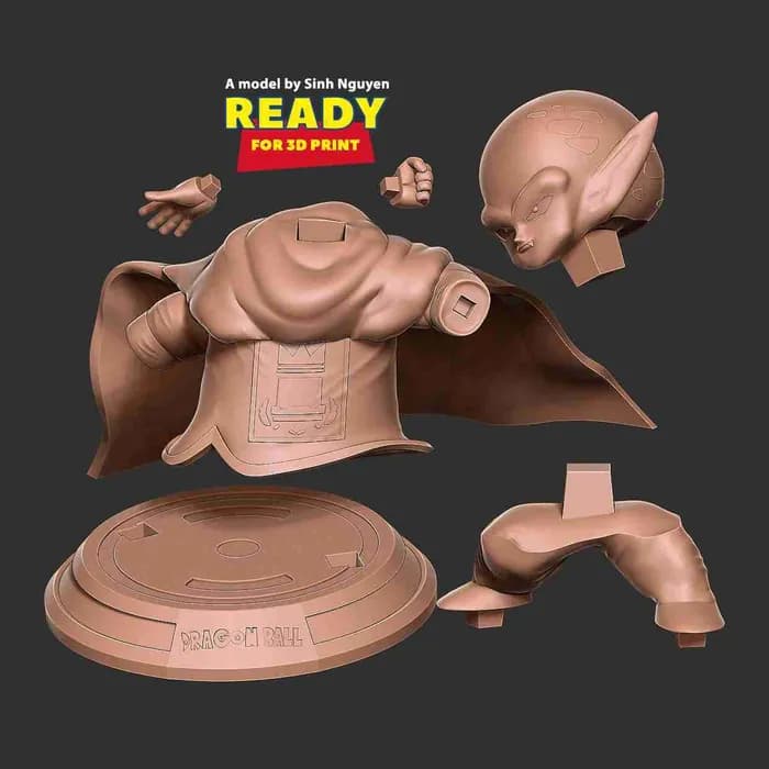 STL - garlic junior dragon ball z render 2
