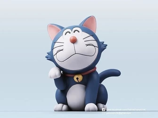 STL - Gato de la Suerte Doraemon