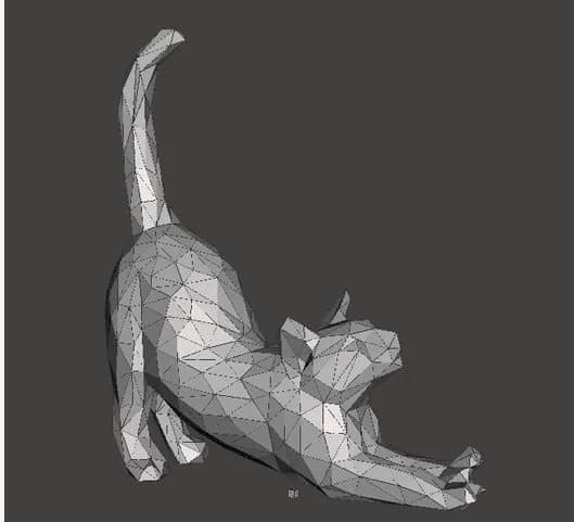 STL - Gato Estirándose