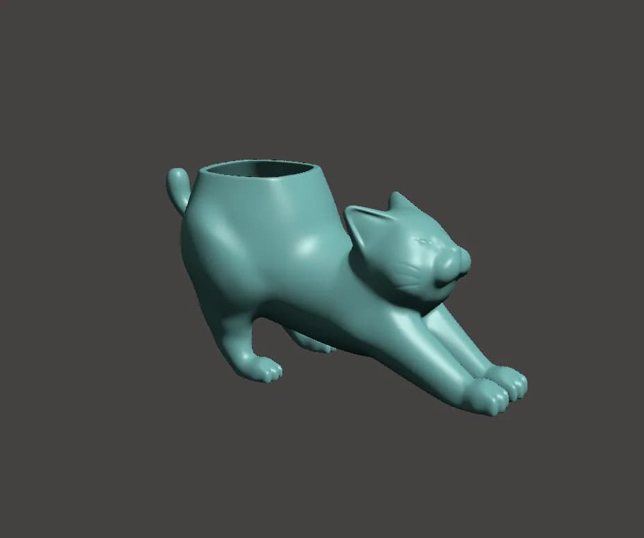 STL - Gato estirándose 2