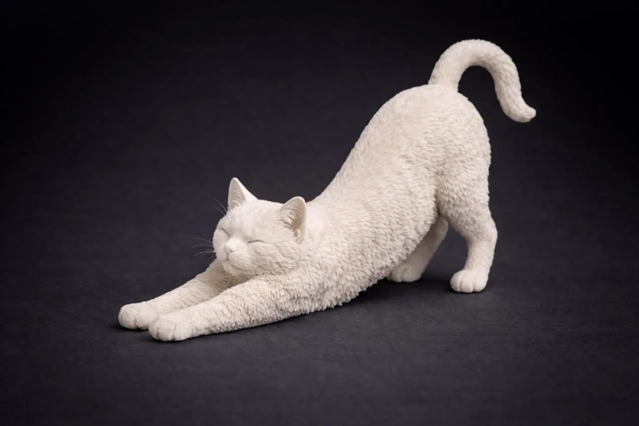 STL - Gato Estirándose 3