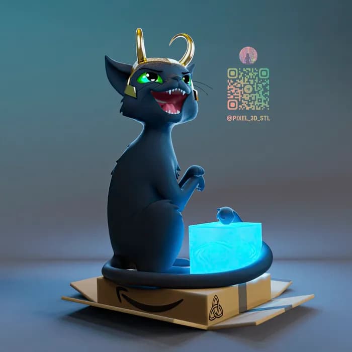 STL - Gato Thor render 3