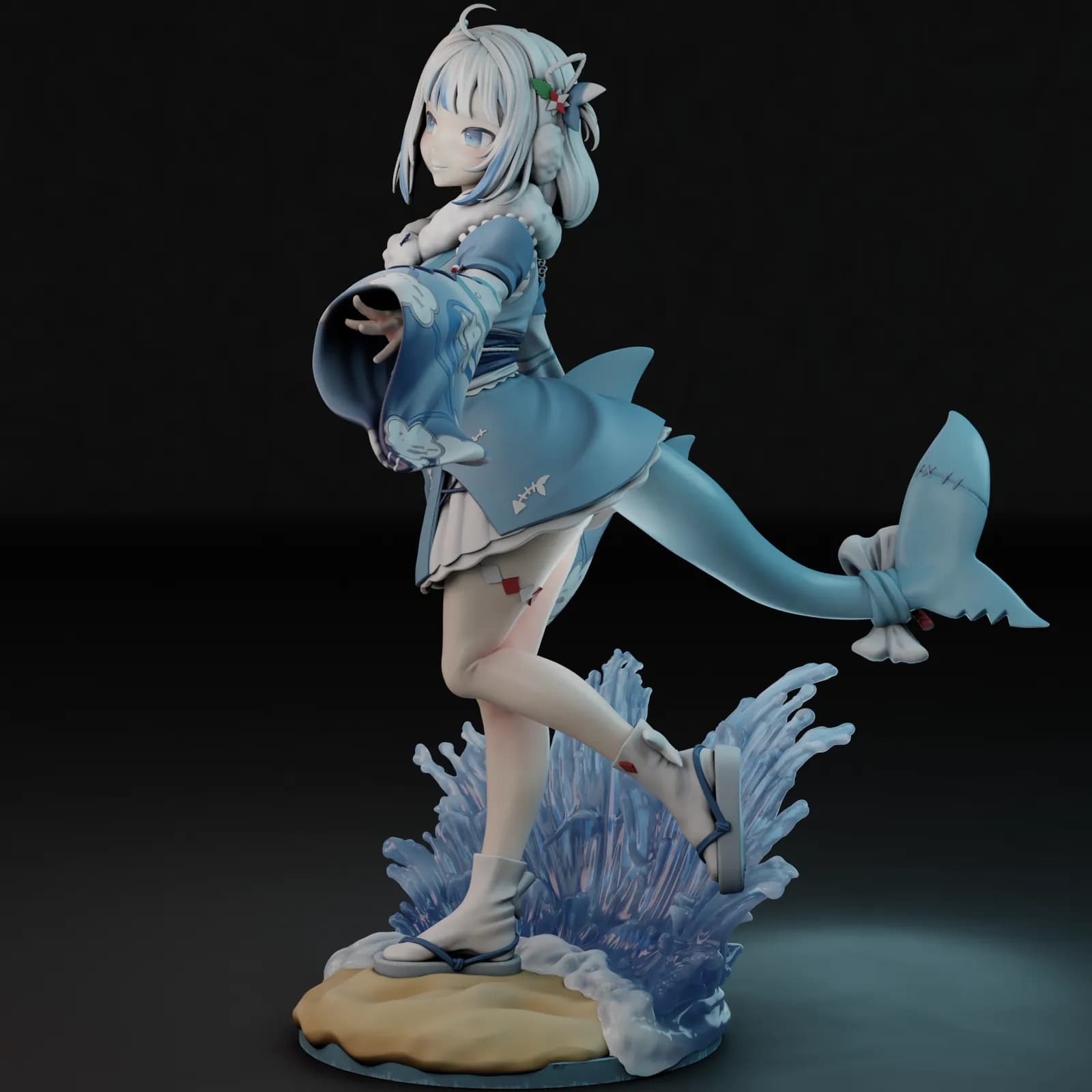 STL - Gawr Gura de Hololive render 3