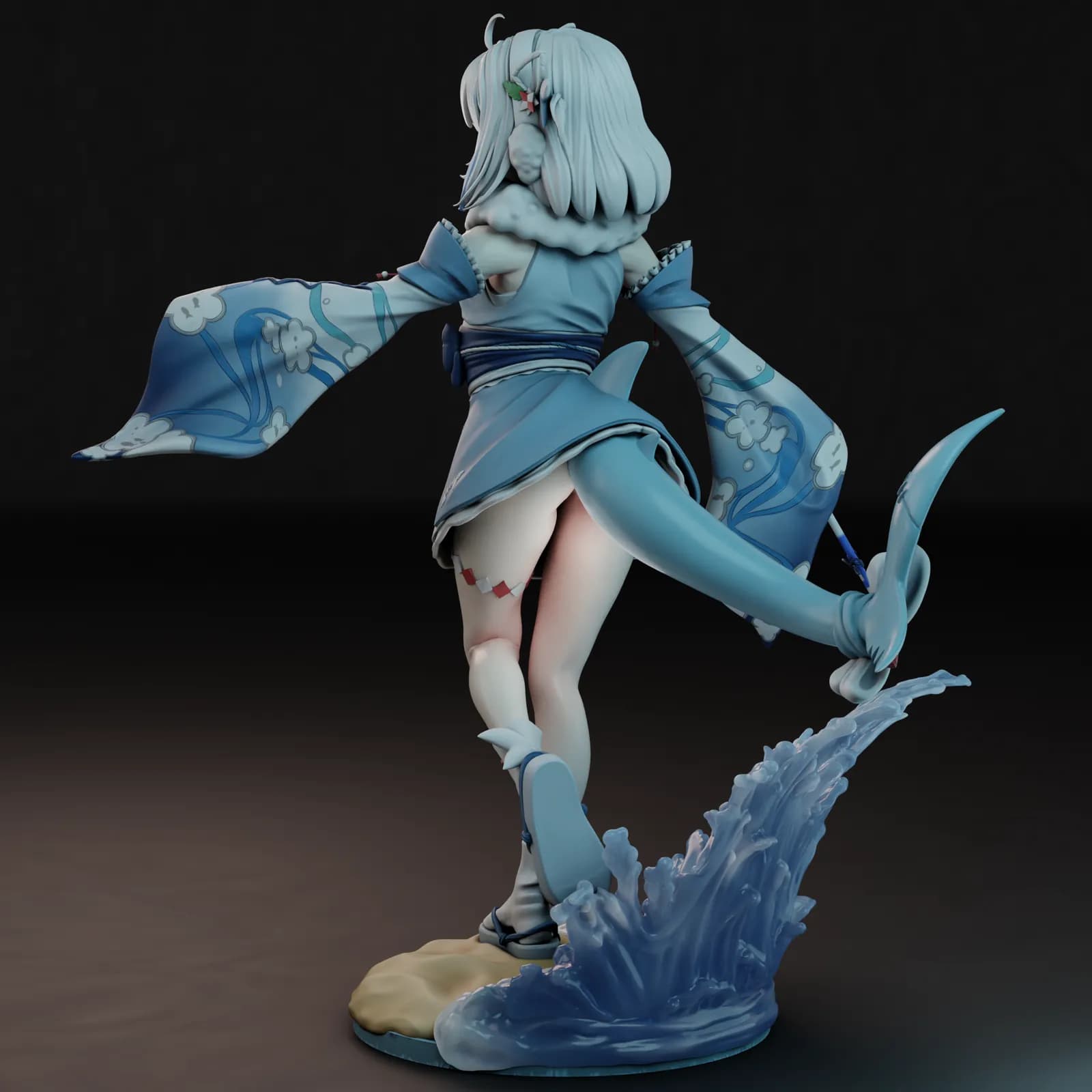 STL - Gawr Gura de Hololive render 4