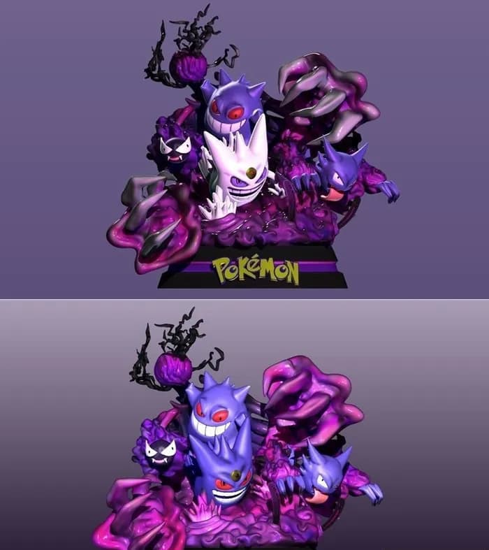 STL - gengar family evolution