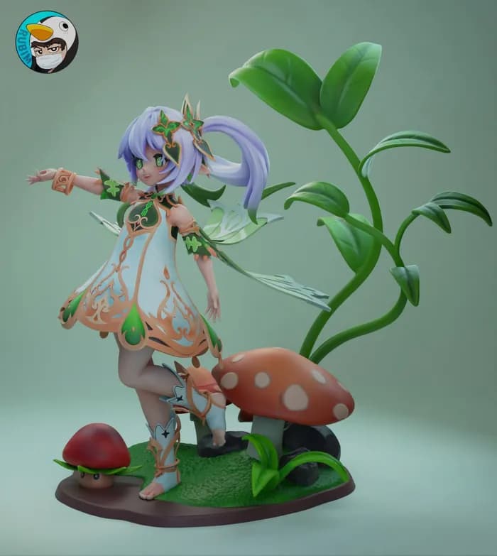 STL - genshin impact nahida render 3