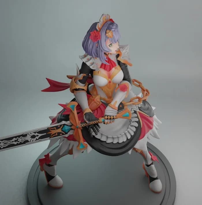 STL - genshin impact noeil noelle render 2