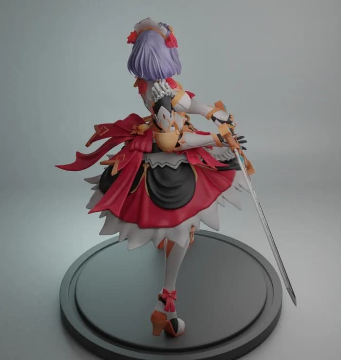 STL - genshin impact noeil noelle render 5