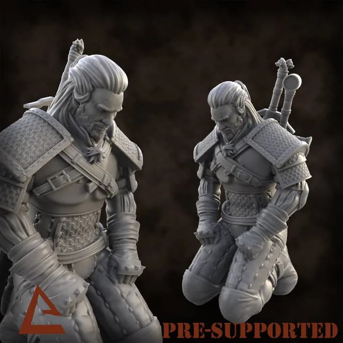 STL - geralt meditating