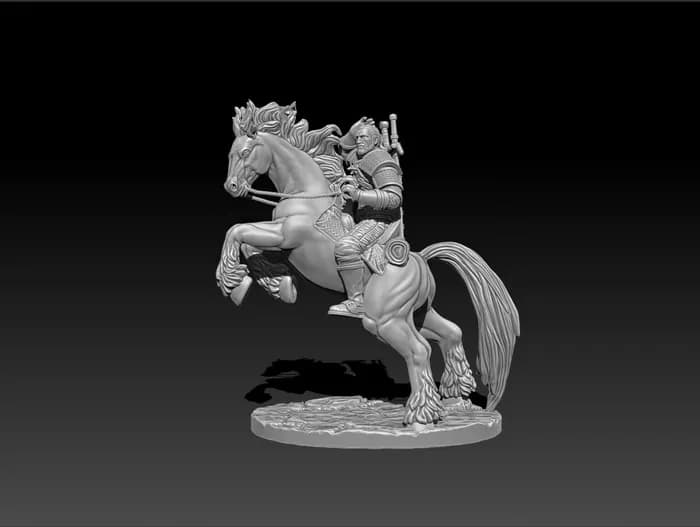 STL - geralt on horse
