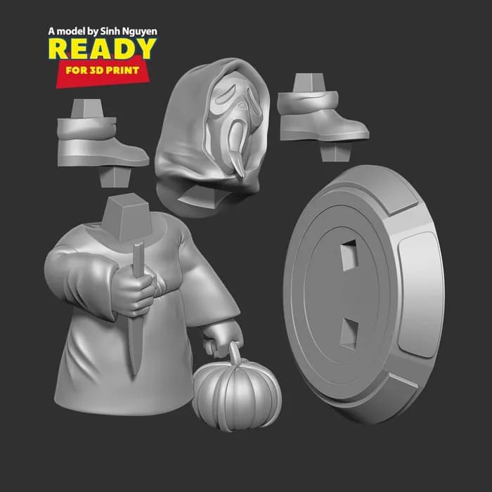 STL - ghostface render 3