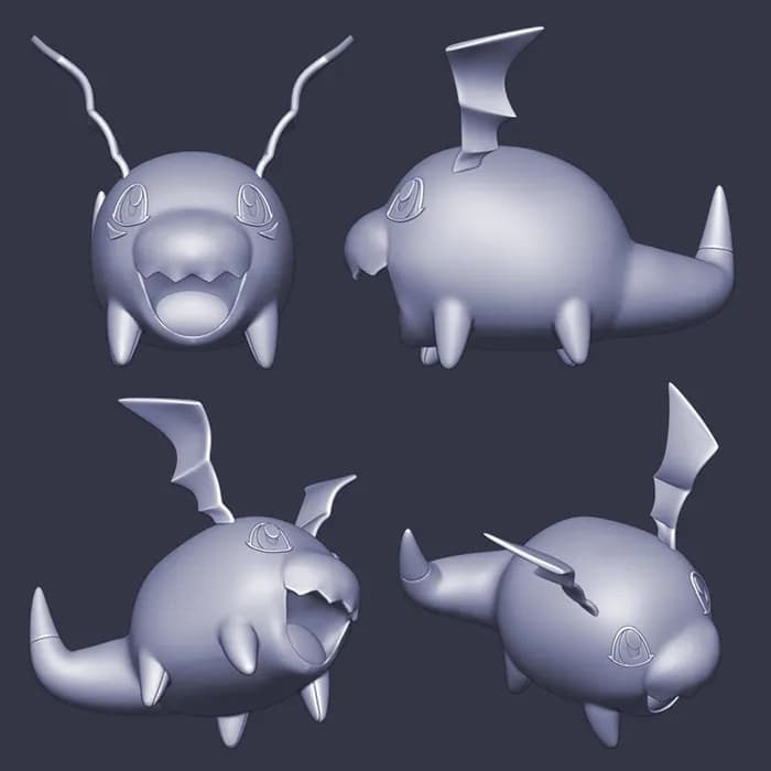 STL - gigimon stardemy render 2