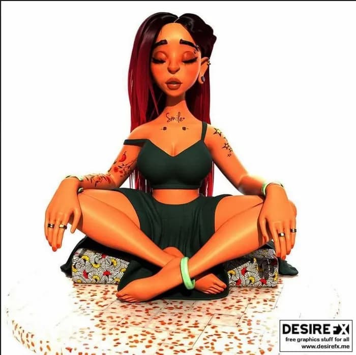 STL - girl meditates