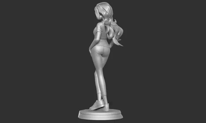 STL - girl with glasses render 5