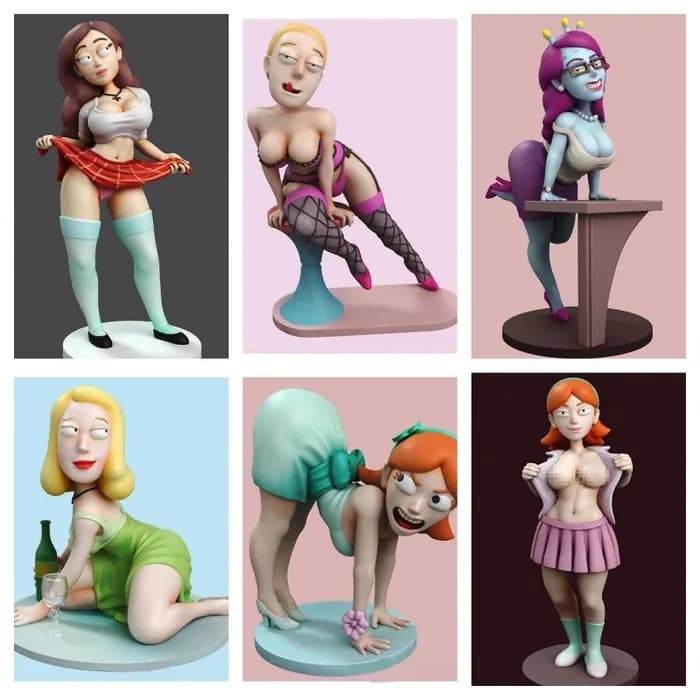 STL - girls rick and morty