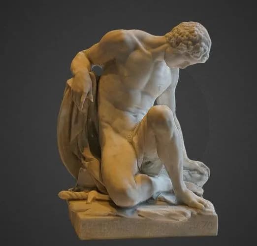 STL - Gladiador moribundo del Louvre