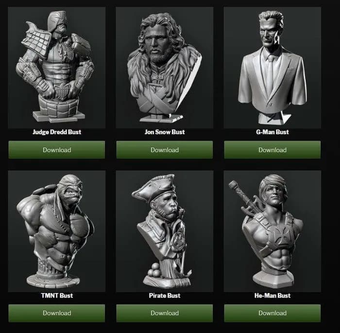 STL - gladiator bust u3d