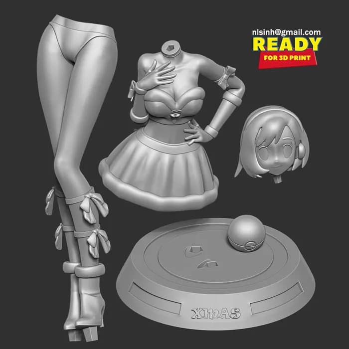 STL - gloria pokemon master render 3