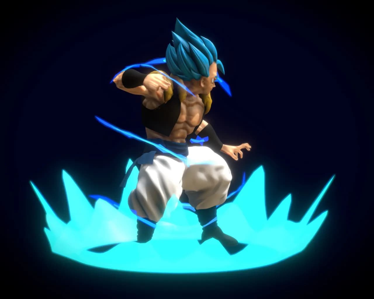 STL - Gogeta Figura de Acción render 2