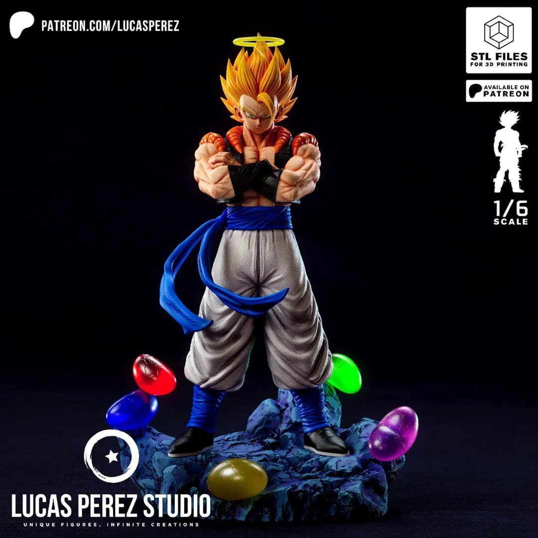 STL - Gogeta Figura de Acción 2 render 2