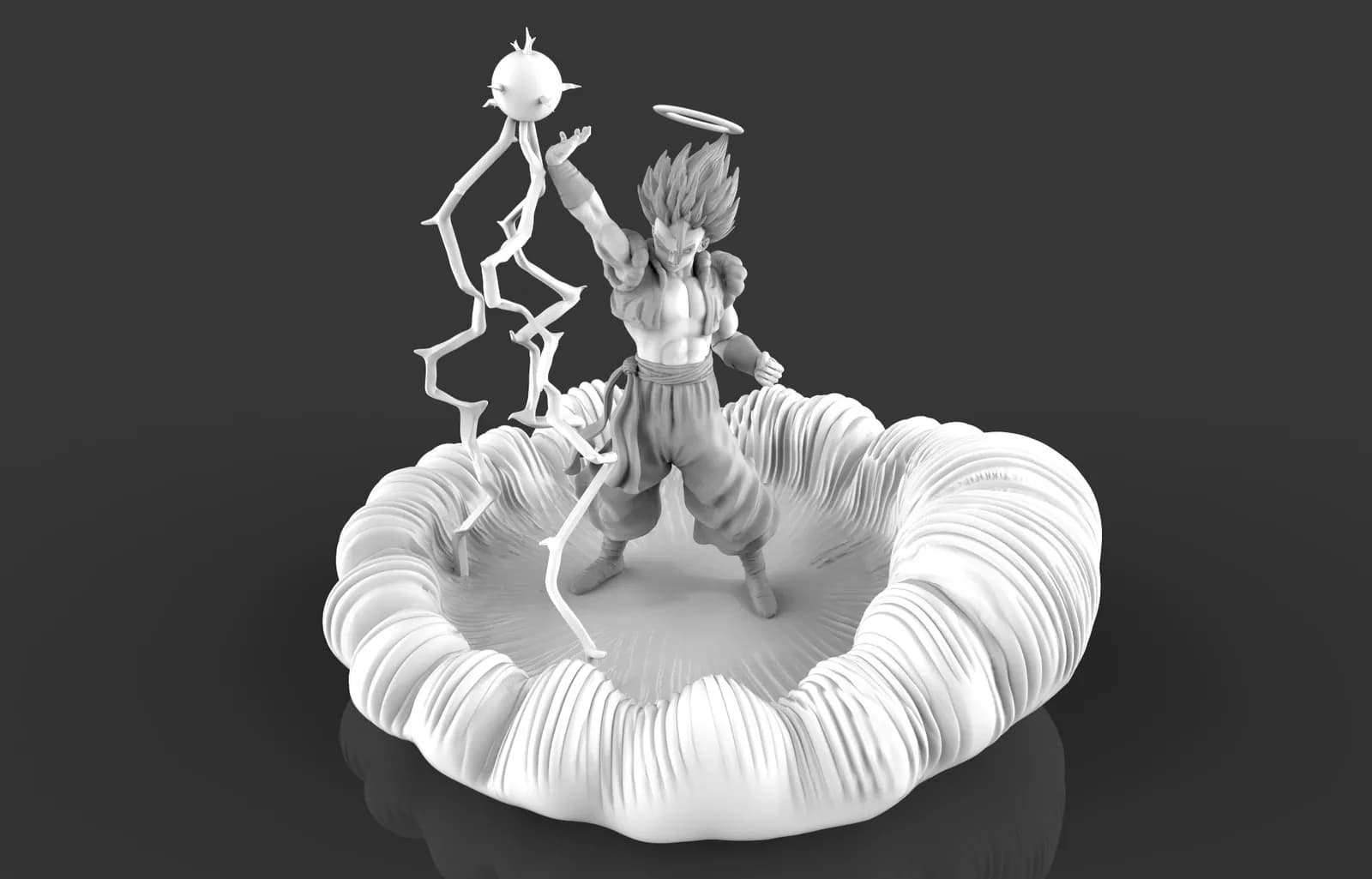 STL - Gogeta Guerrero del Cosmos render 2