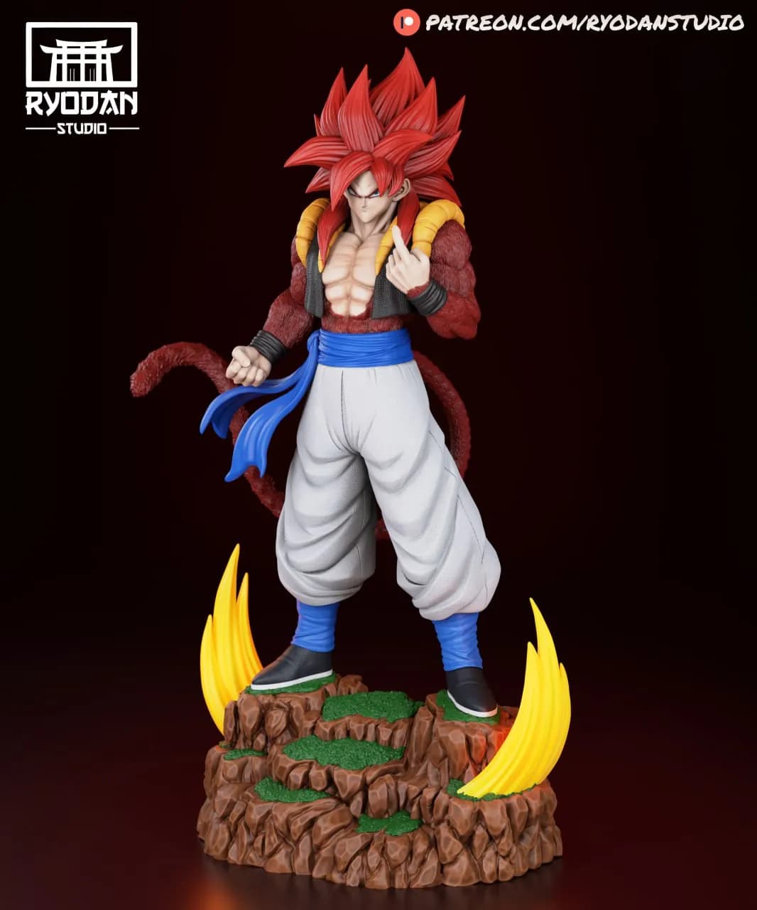 STL - Gogeta SSJ4 Figura Coleccionable
