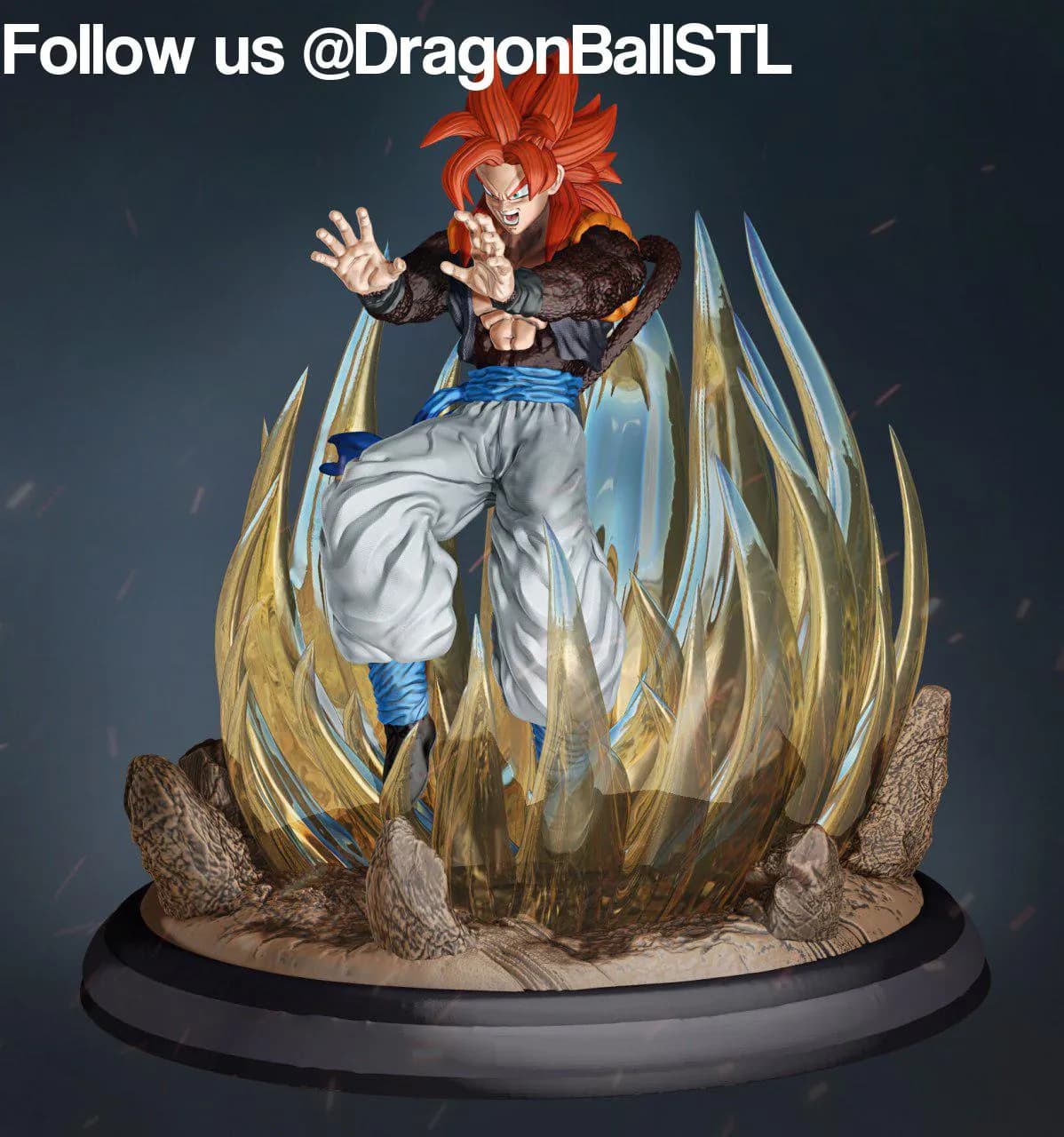 STL - Gogeta SSJ4 Figura de Acción
