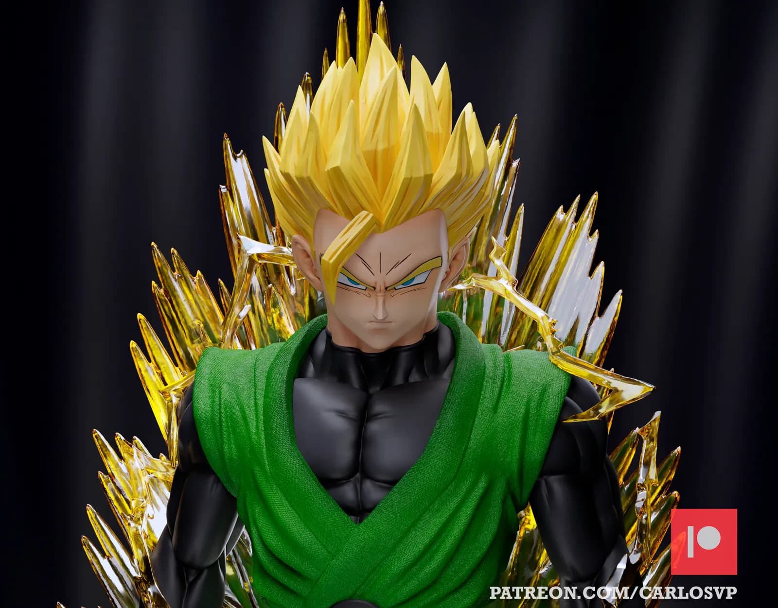 STL - Gohan SSJ 2 y Gran Saiyaman render 3