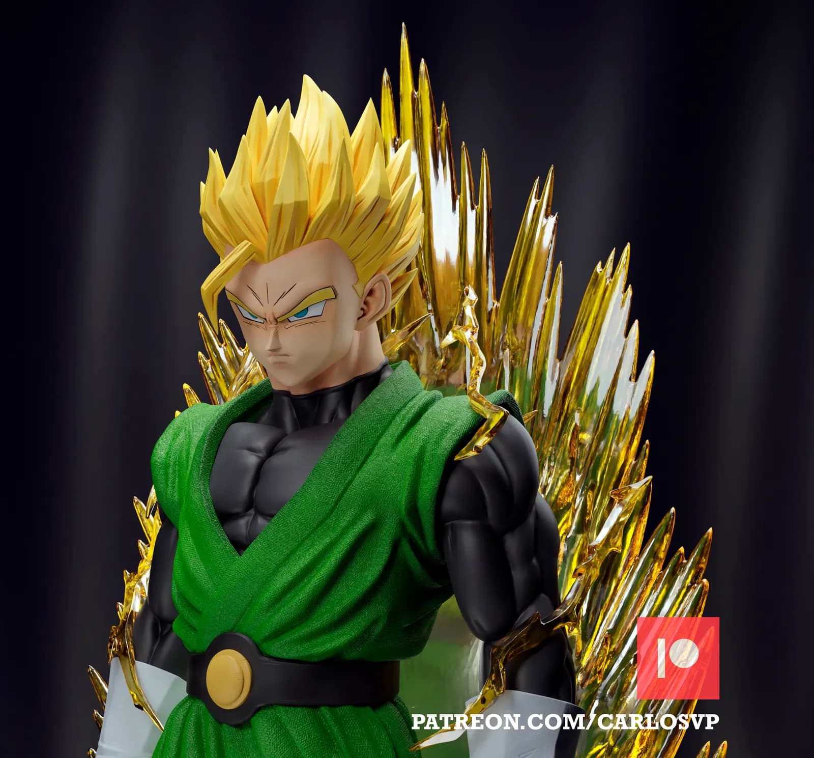 STL - Gohan SSJ 2 y Gran Saiyaman render 4