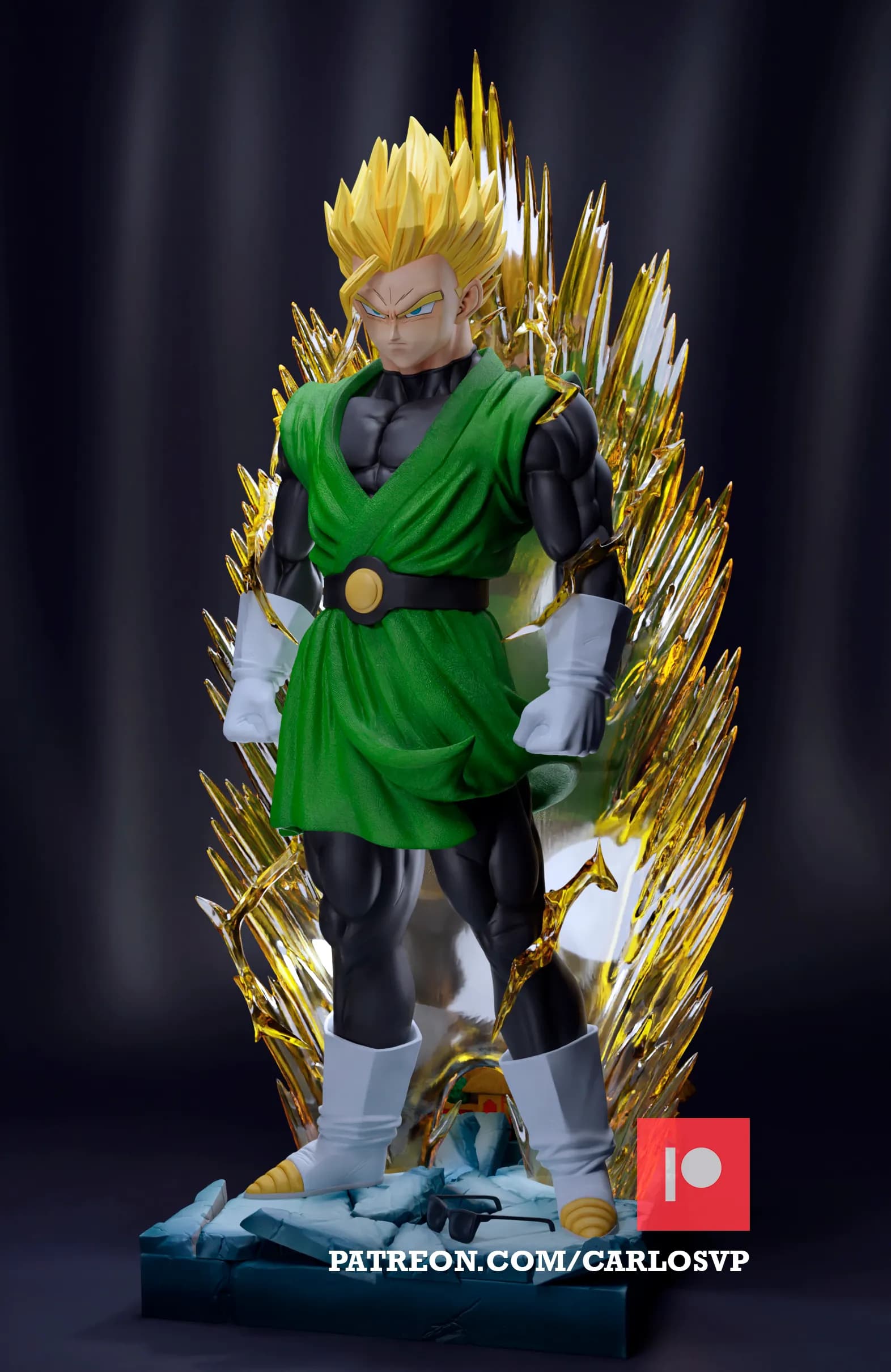 STL - Gohan SSJ 2 y Gran Saiyaman render 5