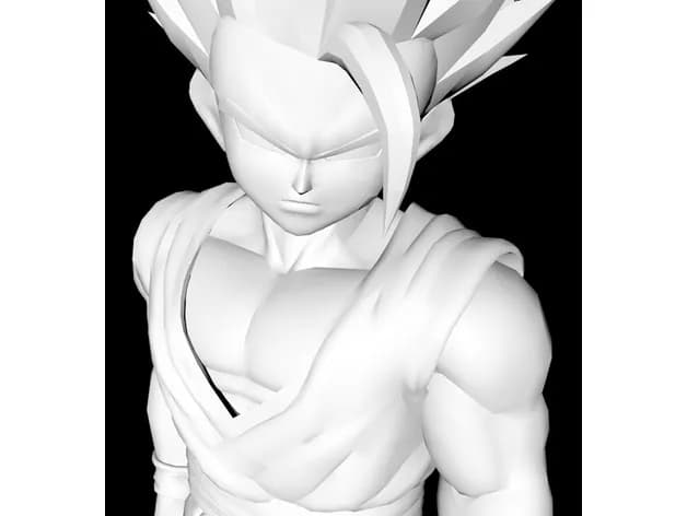 STL - Gohan Super Saiyan 1 y 2 render 2