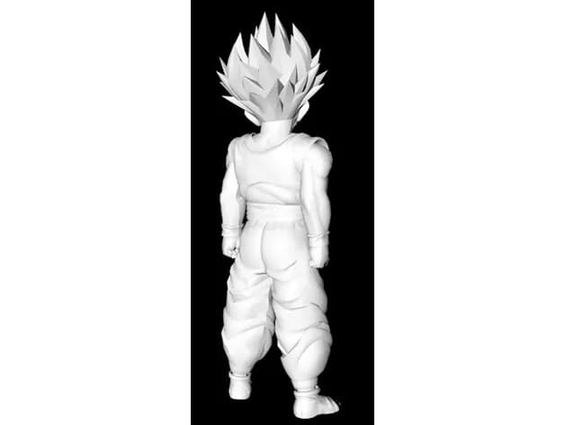 STL - Gohan Super Saiyan 1 y 2 render 4