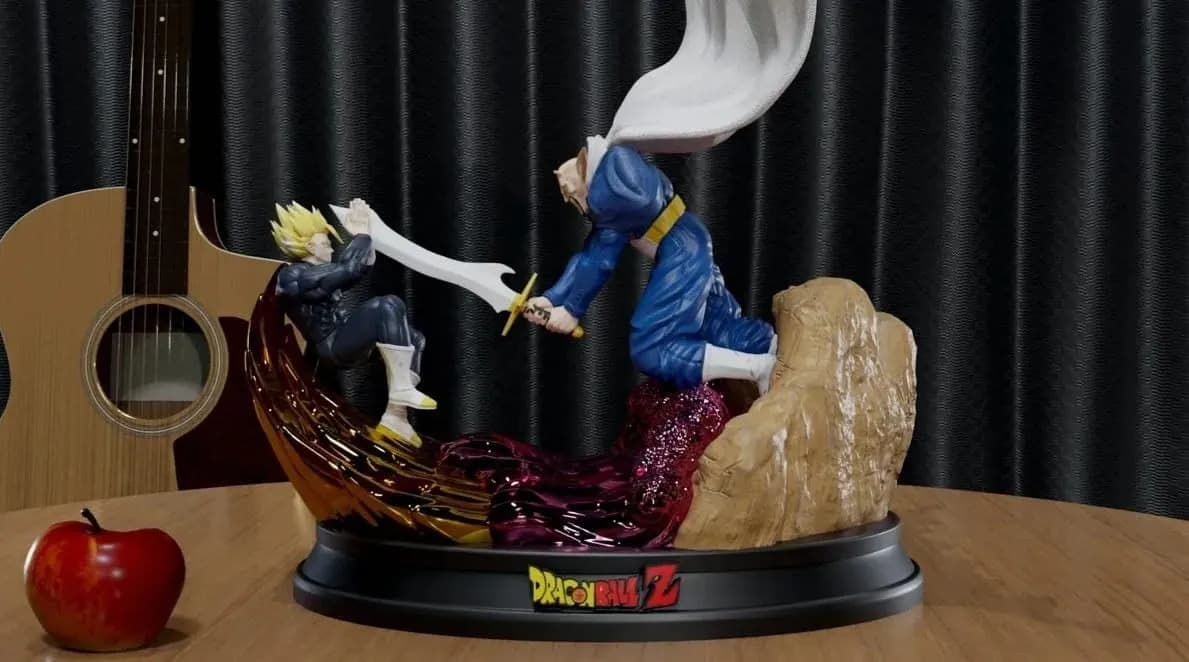 STL - Gohan vs Dabura render 3