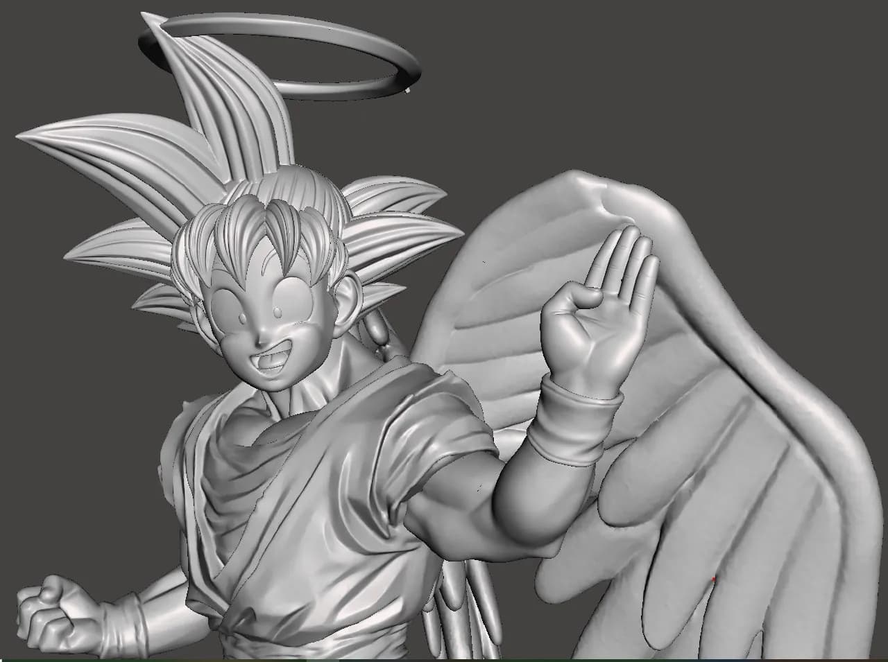 STL - Goku ángel con halo y alas
