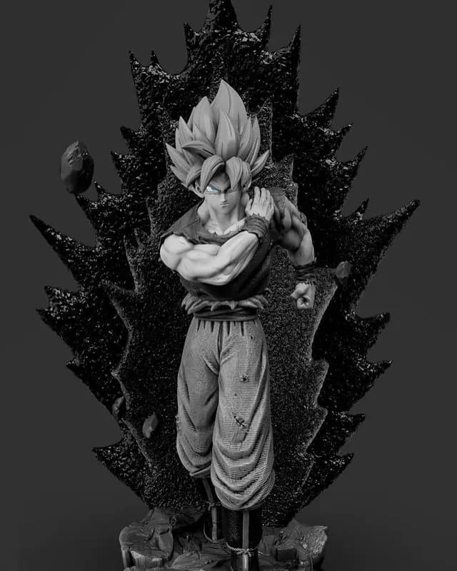 STL - goku bluejonathan vogel render 2