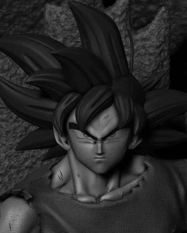 STL - goku bluejonathan vogel render 5