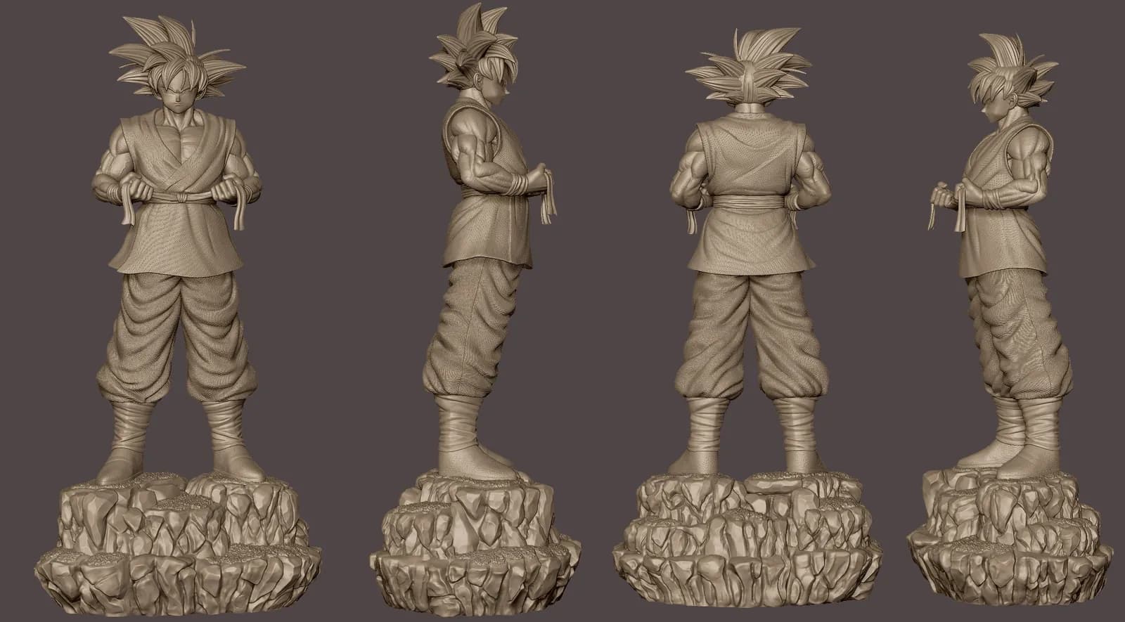 STL - Goku DBZ Ryodan Studio render 3