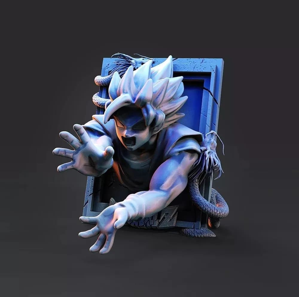 STL - Goku Dragon Ball Figura 3D