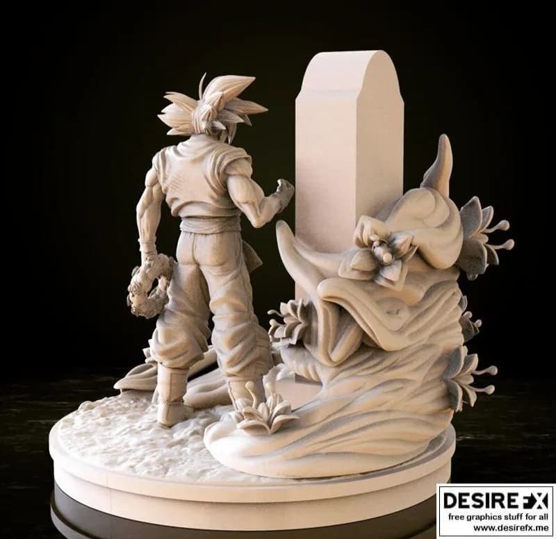 STL - Goku en duelo por Akira Toriyama render 3