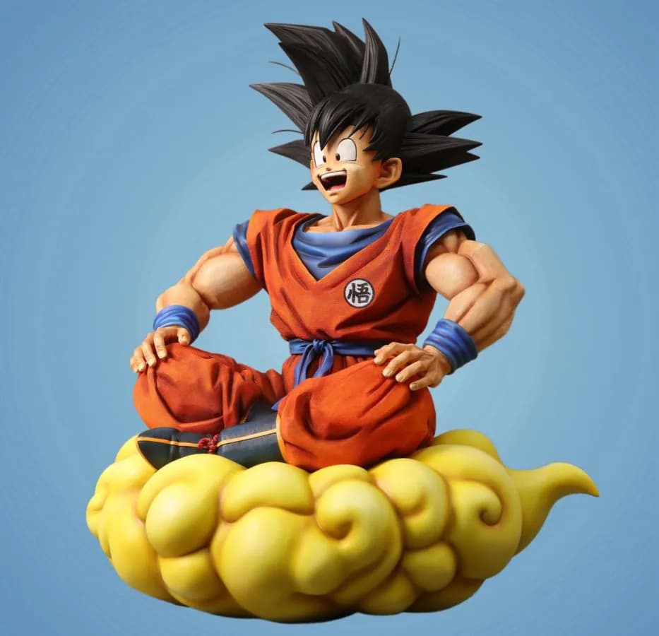 STL - Goku en Nube Voladora render 2